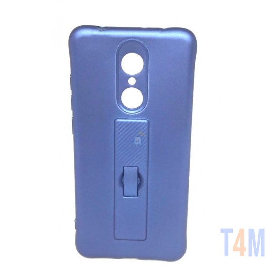 CAPA DE SILICONE MOTOMO COM ANEL DE DEDO PARA HUAWEI Y7 2017 AZUL